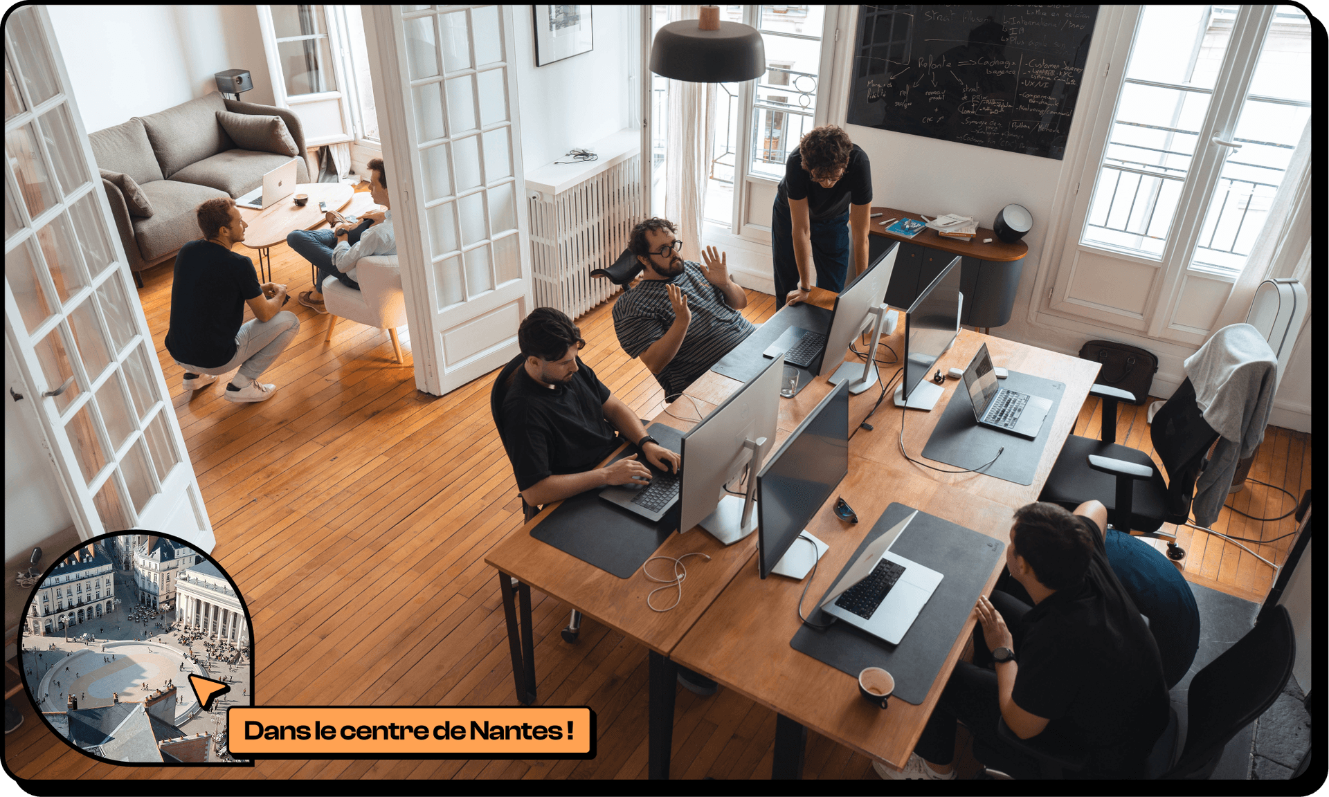 L'équipe Leando au travail, dans ses bureaux du centre de Nantes