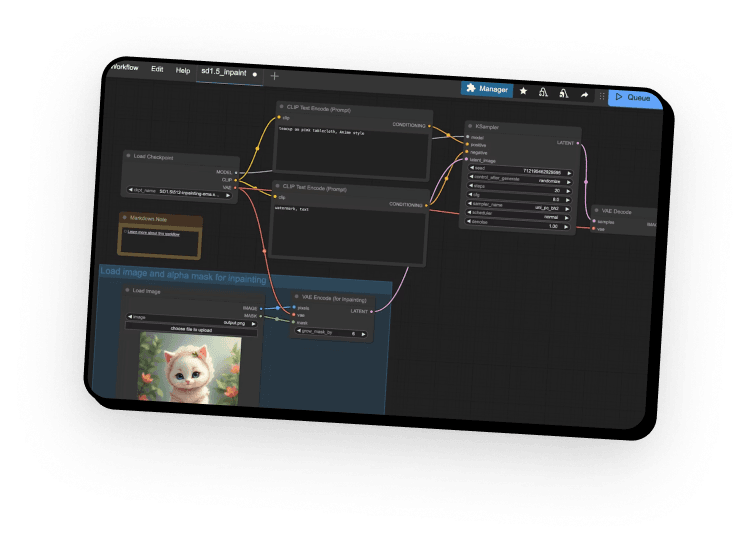 Pipeline de génération d'images ComfyUI